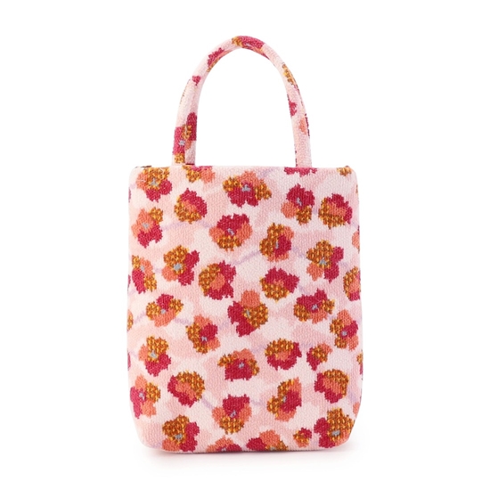 フラワーペタルチェック ミニバッグ L/FPC-257342