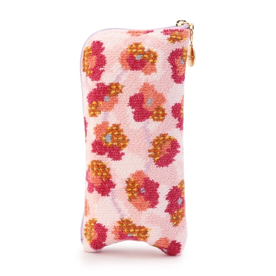 フラワーペタルチェック メガネポーチ L/FPC-257340