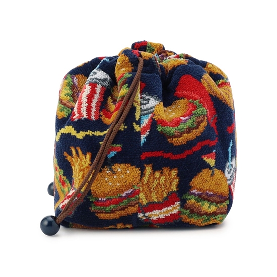 バーガーショップ マチ付き巾着 L/BUR-257129