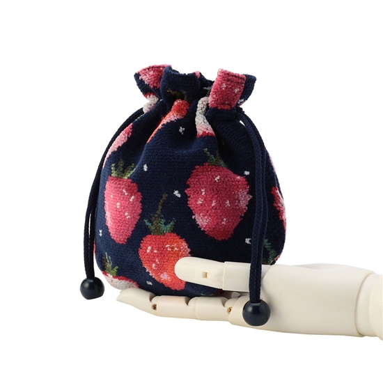 ストロベリードット 巾着 L/STD-257346
