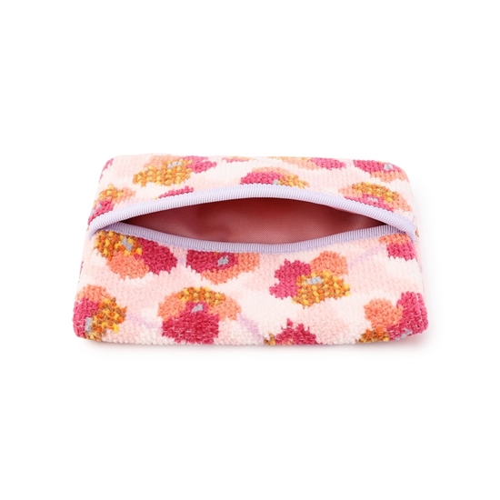 フラワーペタルチェック ティッシュポーチ L/FPC-257337
