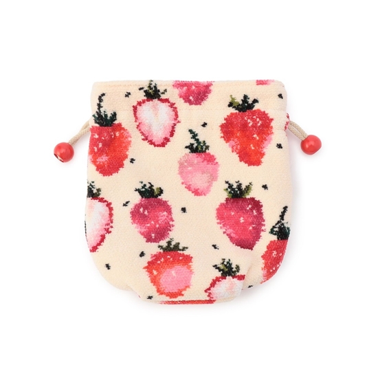 ストロベリードット 巾着 L/STD-257346