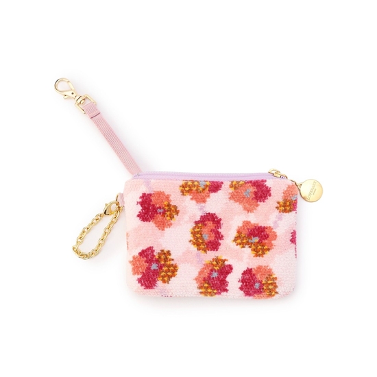 フラワーペタルチェック キー&カードポーチ L/FPC-257338