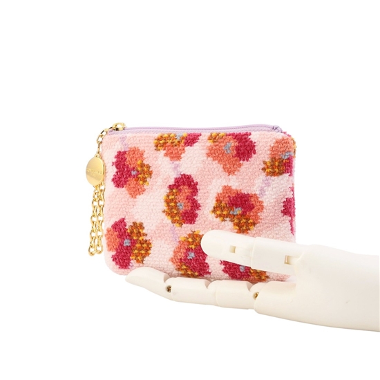 フラワーペタルチェック キー&カードポーチ L/FPC-257338