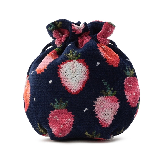ストロベリードット 巾着 L/STD-257346