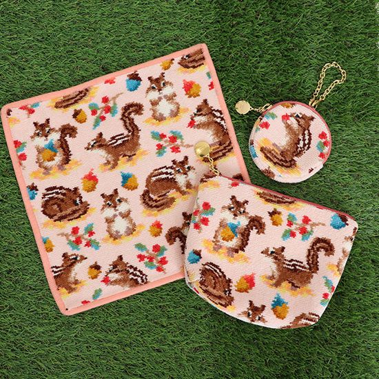 シマシマリス 舟型ポーチM L/SRS-243185