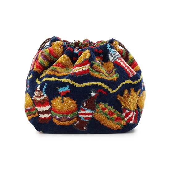 バーガーショップ マチ付き巾着 L/BUR-257129