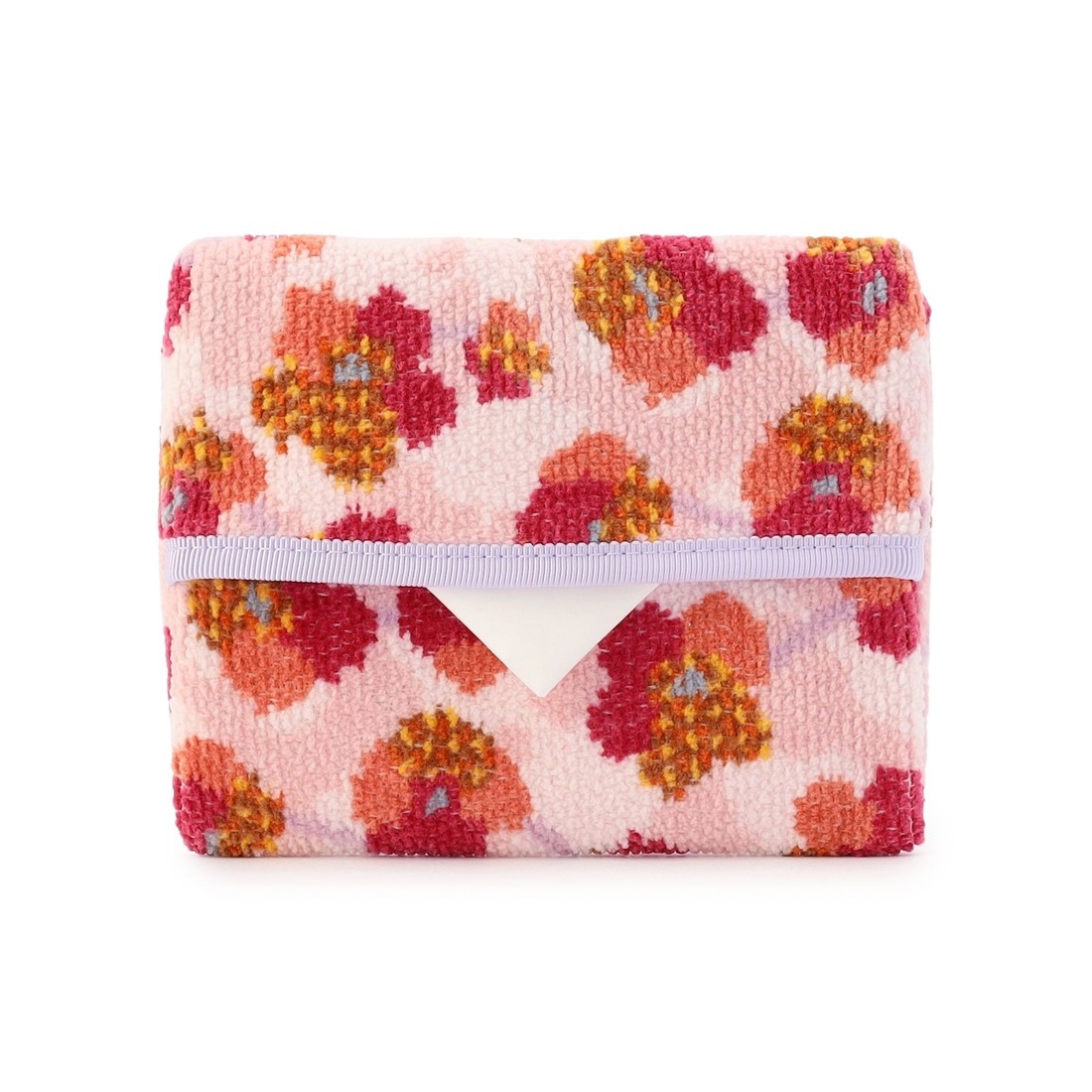 フラワーペタルチェック ティッシュポーチ L/FPC-257337