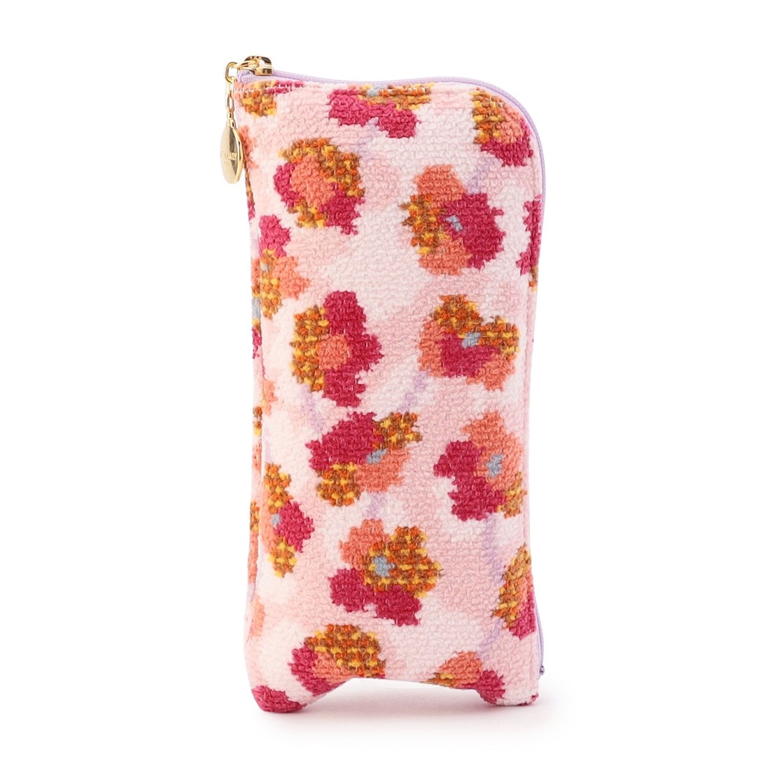 フラワーペタルチェック メガネポーチ L/FPC-257340