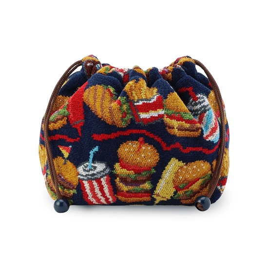 バーガーショップ マチ付き巾着 L/BUR-257129