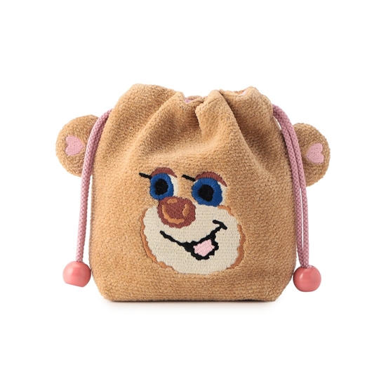 ドアップテディガール 耳付き巾着 L/DUG-243242